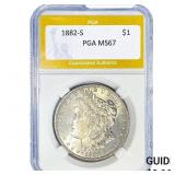 1882-S Morgan Silver Dollar PGA MS67