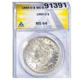 1885-O Morgan Silver Dollar ANACS MS64