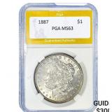 1887 Morgan Silver Dollar PGA MS63