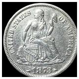 1873 Arrows Silver Seated Liberty Dime  CLOSELY U