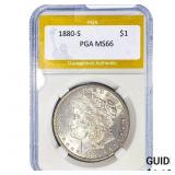 1880-S Morgan Silver Dollar PGA MS66