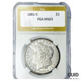1881-S Morgan Silver Dollar PGA MS63