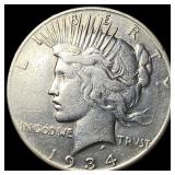 1934 Silver Peace Dollar LIGHTLY CIRCULATED