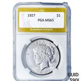 1927 Silver Peace Dollar PGA MS63
