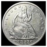 1853 Arrows Seated Liberty Half Dollar NEARLY UNCI