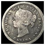 1870 Canada Silver 5 Cents NICELY CIRCULATED