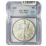 1999 Silver Eagle ICG MS70