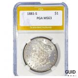 1881-S Morgan Silver Dollar PGA MS63