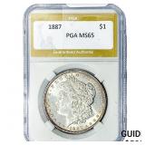 1887 Morgan Silver Dollar PGA MS65
