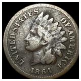 1864 Copper-Nickel Indian Head Cent NICELY CIRCULA