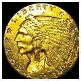 1913 Indian Head $2.5 Gold Quarter Eagle HIGH GRAD