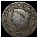 1827 Coronet Head Large Cent NICELY CIRCULATED