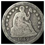 1852 Silver Seated Liberty Dime NICELY CIRCULATED