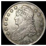 1829 Capped Bust Half Dollar NEARLY UNCIRCULATED