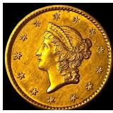 1849 Gold $1 Liberty Head Type 1 CLOSELY UNCIRCULA