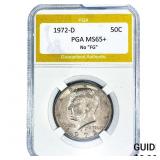 1972-D Kennedy Half Dollar PGA MS65+ No "FG"