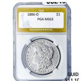 1886-O Morgan Silver Dollar PGA MS63