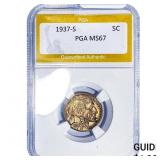 1937-S Buffalo Nickel PGA MS67
