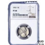 1953 Jefferson Nickel NGC PF68
