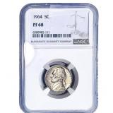 1964 Jefferson Nickel NGC PF68