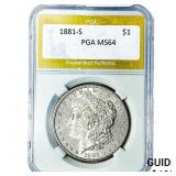 1881-S Morgan Silver Dollar PGA MS64