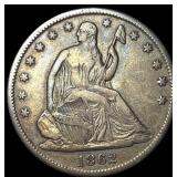 1862-S Seated Liberty Half Dollar NEARLY UNCIRCULA