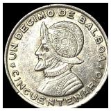 1953 Panama Silver 1/10 Balboa