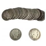 [20 Coins] 1894-1915 Barber Half Dollar