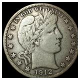 1912-D Silver Barber Half Dollar   LIGHTLY  CIRCU