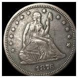 1876 Seated Liberty Quarter NEARLY UNCIRCULATED