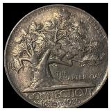 1935 Silver Half Dollar Connecticut Commemorative