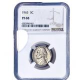 1963 Jefferson Nickel NGC PF68