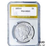 1925-S Silver Peace Dollar PGA MS63