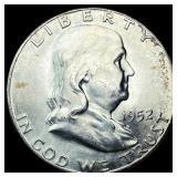 1952-S Silver Half Dollar Franklin CHOICE BU