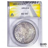 1891-S Morgan Silver Dollar ANACS AU55