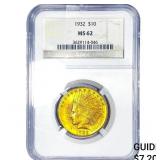 1932 $10 Gold Eagle NGC MS62