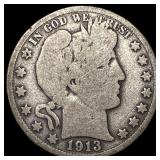 1913 Barber Half Dollar NICELY CIRCULATED