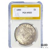 1890 Morgan Silver Dollar PGA MS65