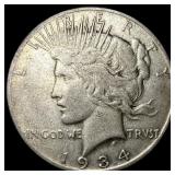 1934 Peace Silver Dollar LIGHTLY CIRCULATED