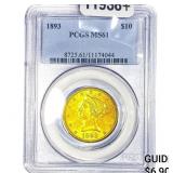 1893 $10 Gold Eagle PCGS MS61