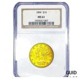 1894 $10 Gold Eagle NGC MS61