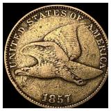 1857 Copper-Nickel Flying Eagle Cent LIGHTLY CIRCU