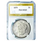 1879 Morgan Silver Dollar PGA MS65