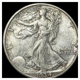 1934-S Silver Walking Liberty Half Dollar NEARLY U