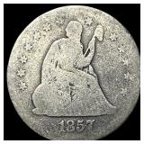 1857 Seated Liberty Quarter NICELY CIRCULATED