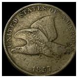 1857 Flying Eagle Cent ABOUT UNCIRCULATED