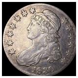 1830 Capped Bust Half Dollar NEARLY UNCIRCULATED