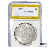 1890 Morgan Silver Dollar PGA MS63