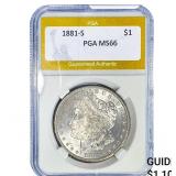 1881-S Morgan Silver Dollar PGA MS66