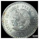 1947Mo Mexico Silver 5 Pesos